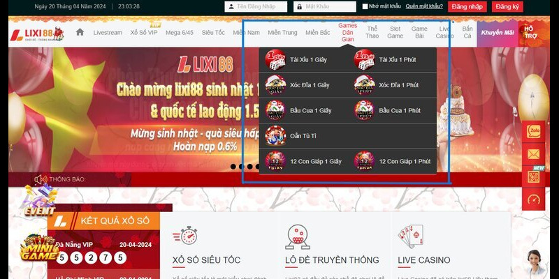 Kho tàng trò chơi khổng lồ tại Casino Lixi88